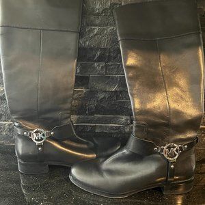 Michael Kors Women's Black Fulton Harness Boot Shoes, Size 11